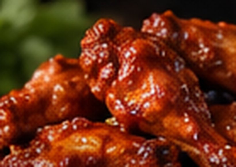 Illustrative glazed chicken wings